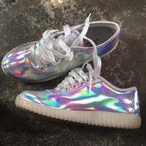 Urban outfitters holographic light up sneakers